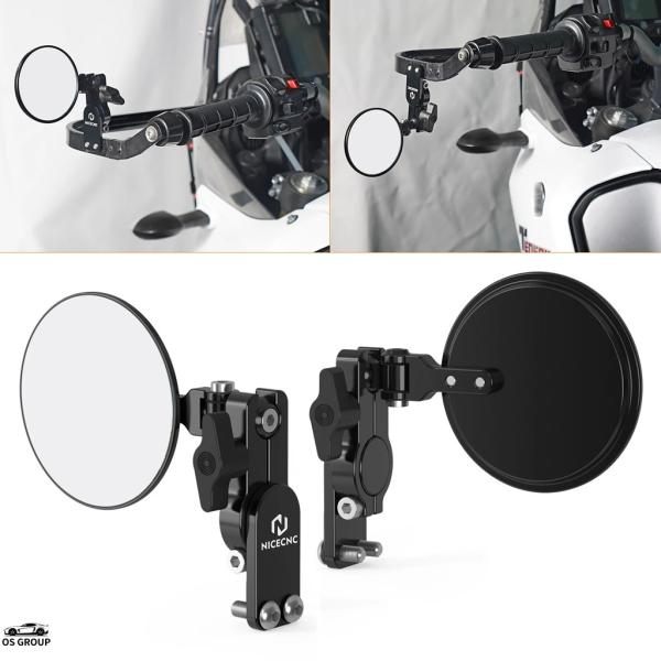 【並行輸入品】 汎用 /Ar Quick Fリップ ミラー KTM ハスクバーナ ホンダ ヤマハ ス...