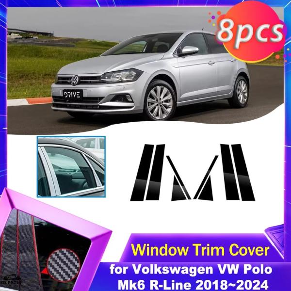 【並行輸入品】 ドア ウィンドウ カバー フォルクスワーゲン VW ポロ Mk6 R-ライン 201...