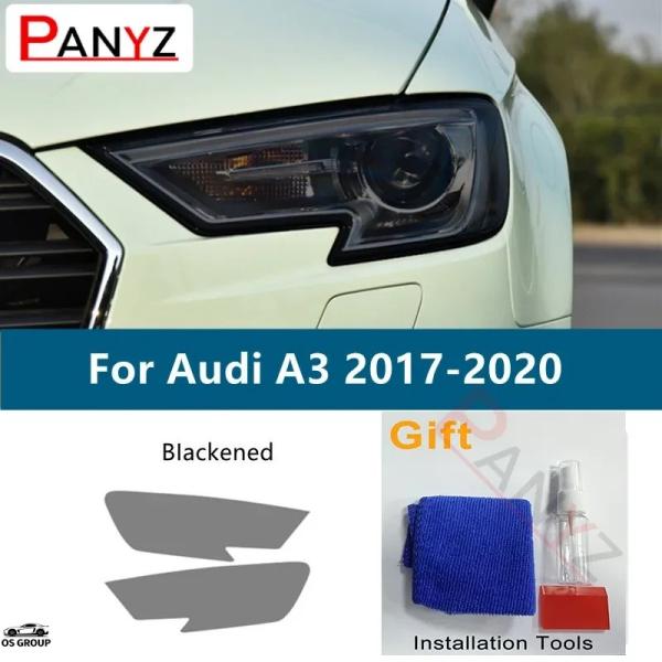 【並行輸入品】 ヘッドライト スモーク ブラック 保護 フィルム TPU ステッカー アウディ A3...