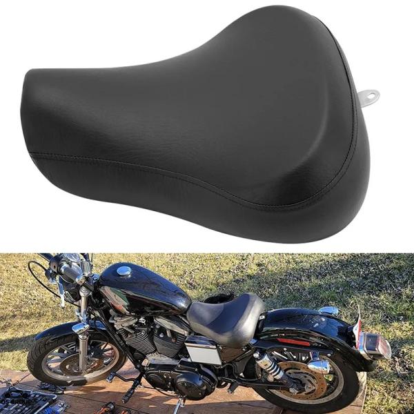 【並行輸入品】 ブラック バイク フロント ドライブr ライダー ソロ シート ハーレー スポーツス...