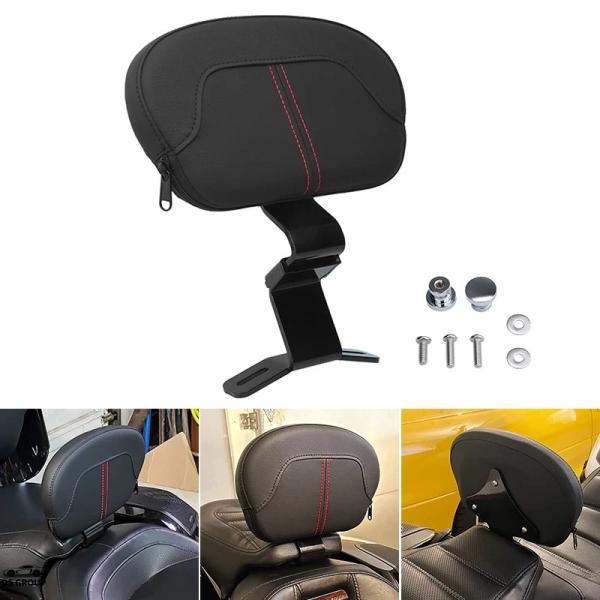 【並行輸入品】 バイク PU レザー フロント ドライブr ライダー バックレスト キット ハーレー...