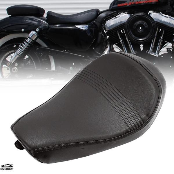 【並行輸入品】 バイク ブラック ドライブr フロント レザー Pilロー ソロ シート クッション...