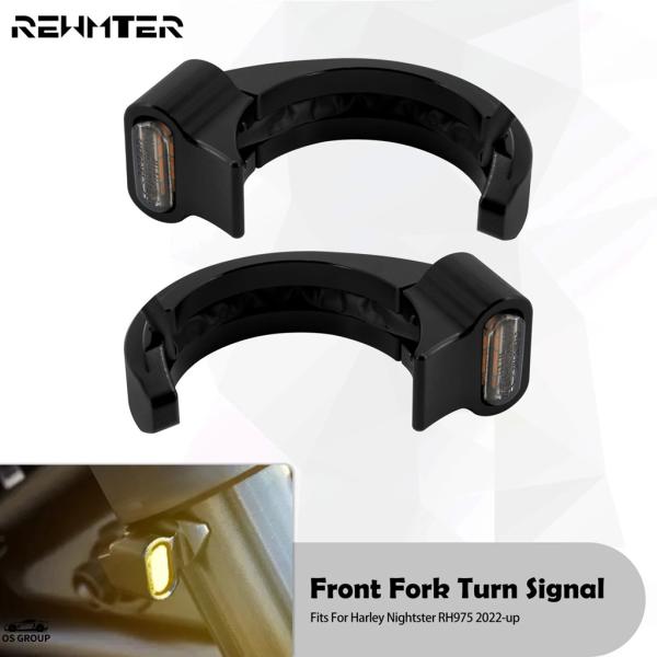 並行輸入品 バイク LED フロント フォーク ウィンカー E マーク ライト Run インジケータ...