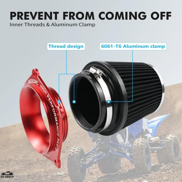 【並行輸入品】 NICECNC ハイ エアーボックス アダプター エアー フィルタ― ヤマハ YFZ...