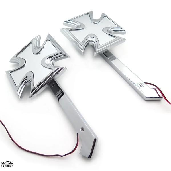 【並行輸入品】 リア LED ウィンカー Maltese クロス バイク ミラー スズキ GSXR ...