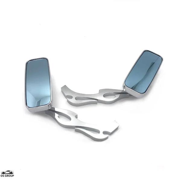 【並行輸入品】 ミラー Rect Shape Flame/Fire Stem ホンダ カワサキ スズ...