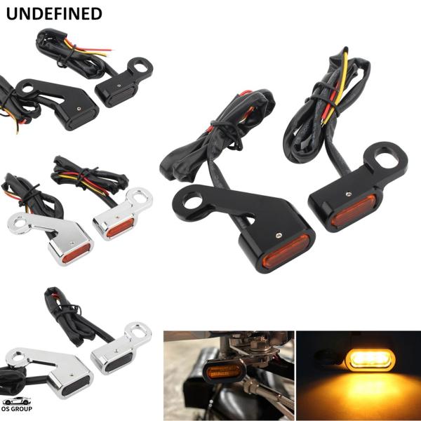 【並行輸入品】 バイク ハンドル バー ウィンカー ミニ LED インジケータ― Run ランプ ハ...