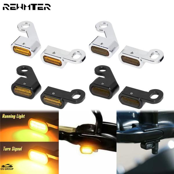 並行輸入品 2xバイク LED ウィンカー インジケーター アンバー オレンジ 走行 ライト ミニ ...