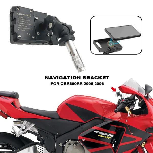 【並行輸入品】 17mm-19mm バイク USB チャージャー スマホ ホルダー スタンド GPS...