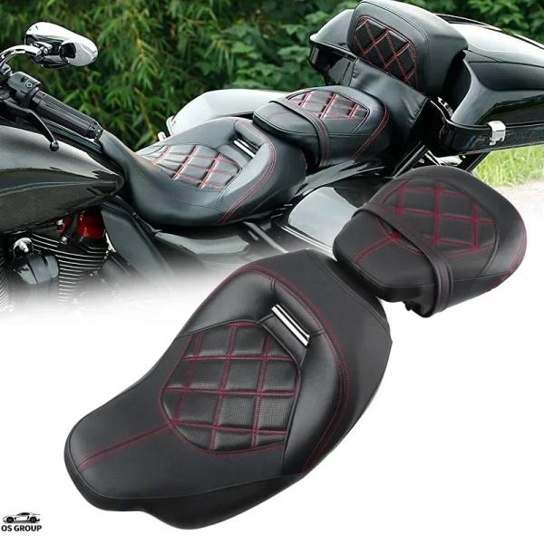 【並行輸入品】 バイク ドライブr シート Two-Up フロント リア シート ハーレー ツーリン...