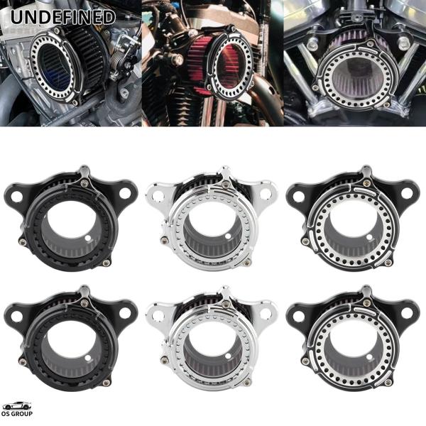 【並行輸入品】 バイク エアー クリーナー インテーク フィルタ― アルミ Small 透明 ハーレ...