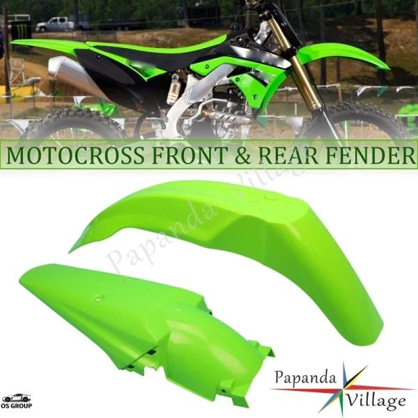 【並行輸入品】 7 グリーン モトクロス Off Road MX フロント ＆ リア フェンダー ボ...