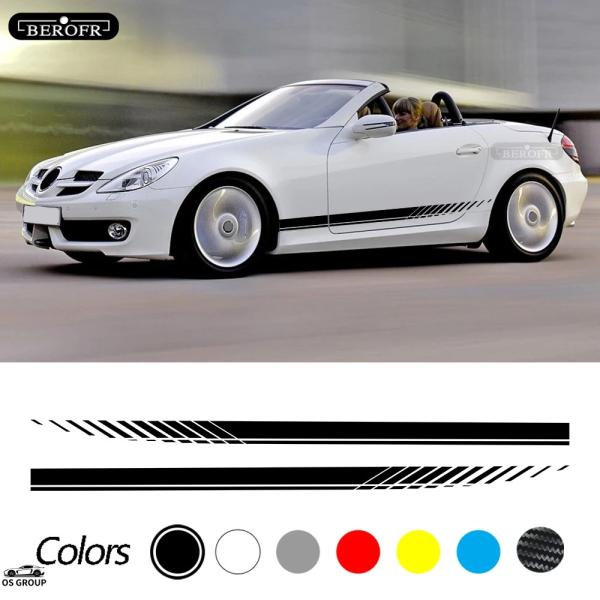 【並行輸入品】 507 ドア サイド スカート ストライプ ボディ デカール キット ベンツ SLK...