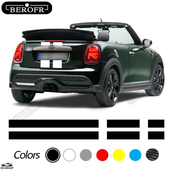 【並行輸入品】 ブラック ホワイト レッド ビニール デカール ボンネット ストライプ フード ボデ...