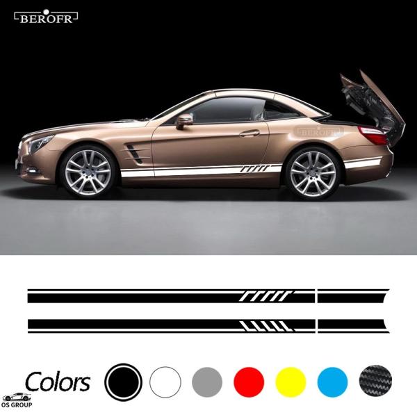 【並行輸入品】 ドア サイド ストライプs スカート ステッカー ビニール デカール ベンツ SL ...