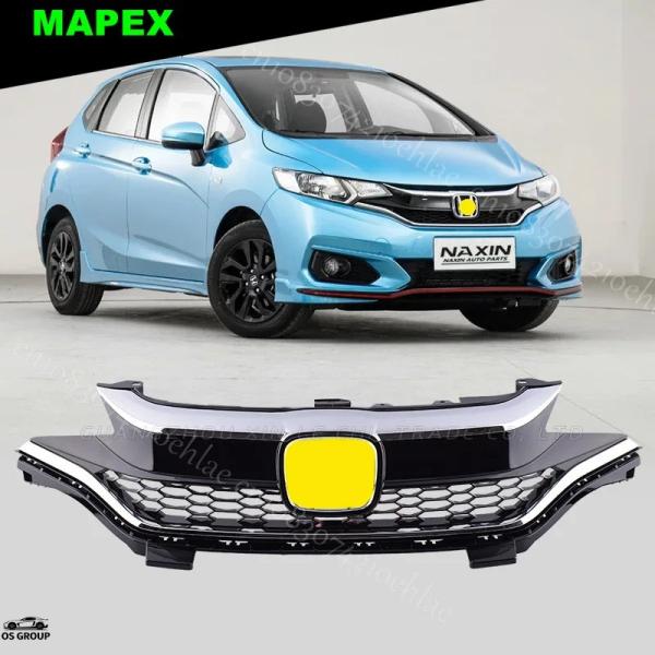 【並行輸入品】 2018年-2020年 ホンダ ジャズ フロント バンパー メッキ ハニカム グリル...