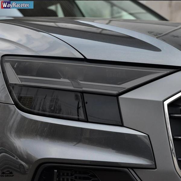 【並行輸入品】 ヘッドライト 保護 フィルム スモーク ブラック TPU ステッカー アウディ Q2...