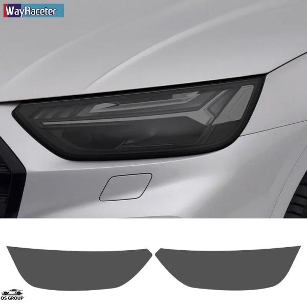 【並行輸入品】 2 Pcs ヘッドライト 保護 フィルム 透明 スモーク ブラック TPU ステッカ...