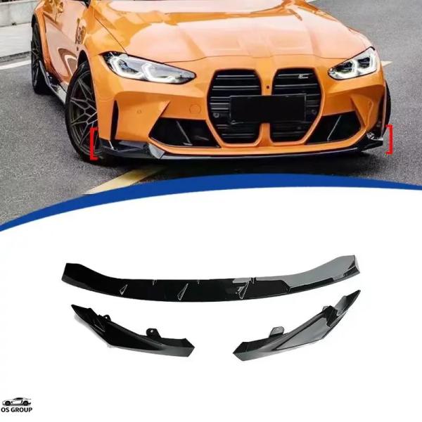 【並行輸入品】 つやあり ブラック フロント バンパー リップ スポイラー デュフューザー スプリッ...