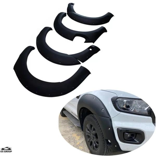 【並行輸入品】 4x4 マット ブラック ホイール Arch フェンダー Flares フォード レ...