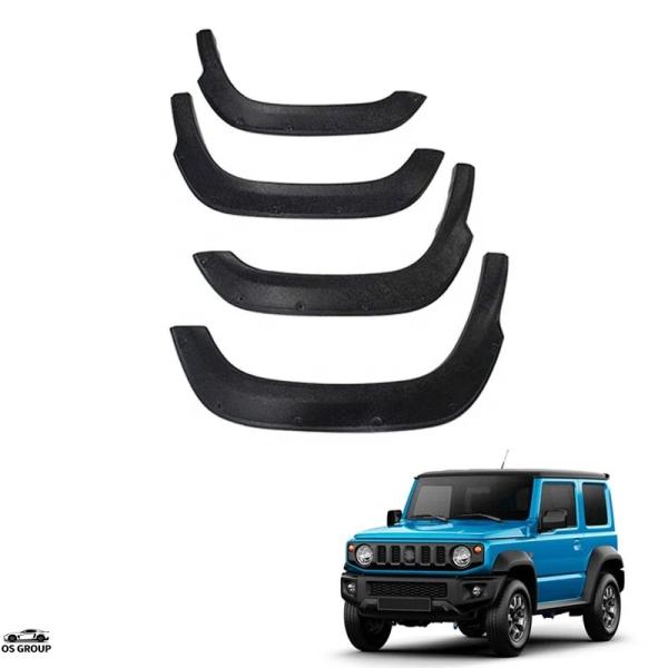 【並行輸入品】 Texture ブラック デザイン ホイール フェンダー Flare スズキ ジムニ...