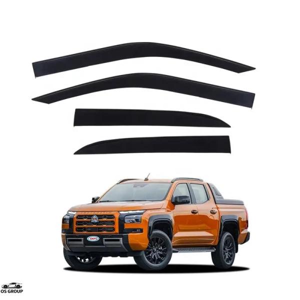 【並行輸入品】 ウィンドウ ディフレクター サン 雨 ドア バイザーs ミツビシ トライトン L20...