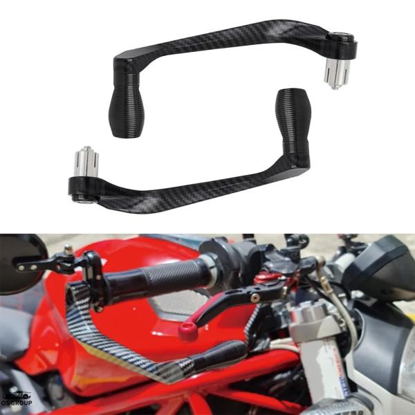 【並行輸入品】 バイク カーボン ハンドル バー グリップ ガード ブレーキ クラッチ レバー ガー...