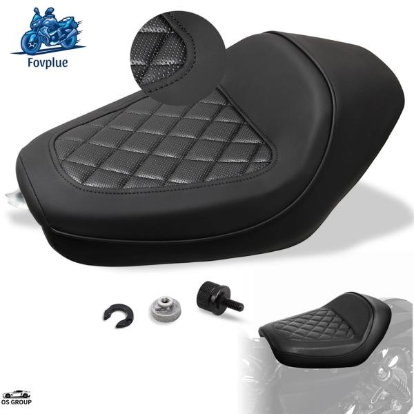 【並行輸入品】 バイク フロント ドライブr ライダー ソロ シート ブラック ハーレー スポーツス...