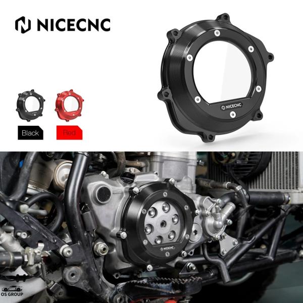 【並行輸入品】 NICECNC ATV 透明 クラッチ カバー ホンダ TRX450R 2004年-...