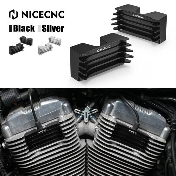 【並行輸入品】 フィンned スパーク プラグ カバー ハーレー フォーティーエイト XL1200X...