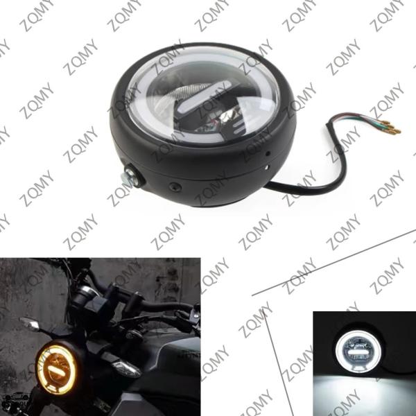 【並行輸入品】 5.75" イエロー/ホワイト LED ヘッドライト Hi/Lo DRL ヘッド ラ...