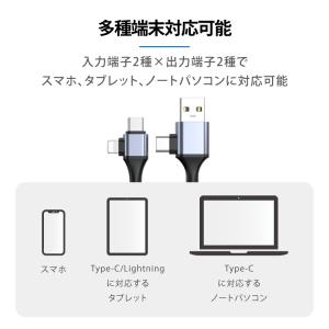充電ケーブル 2本セット 4in1 最大60W...の詳細画像5