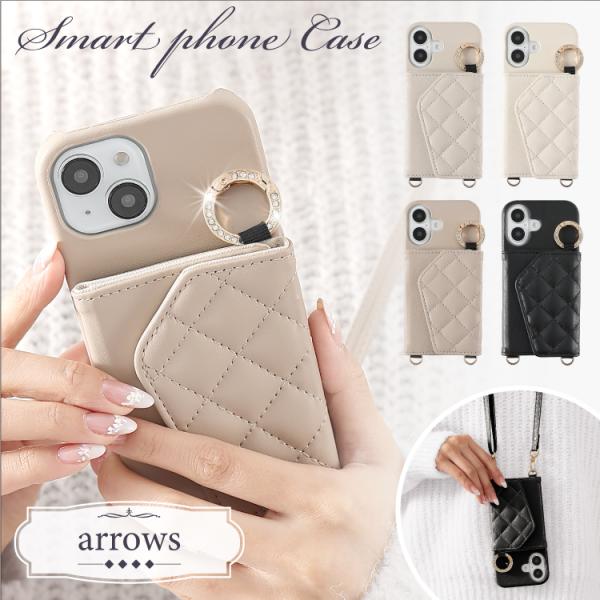 arrows we2 ケース 背面 ポケット アローズ we2 ケース 着脱可能 ストラップ付き ス...