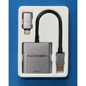 INDMEM XQDカードリーダー USB3.0 Type-Cアダプター付き｜hanashinshop