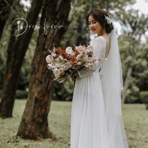 ウエディングドレス 購入 結婚式 二次会 レース Aライン 背中開き 格安 安い フォトウエディング 白 Fw21 パーティードレス専門店ファーナ 通販 Yahoo ショッピング