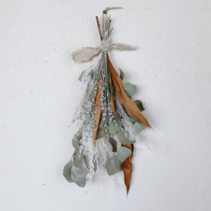 【数量限定】パステルカラーインテリアに似合う ホワイトラベンダーのドライフラワースワッグ ＊ ブーケ 北欧 ナチュラルインテリア 開店祝い 誕生日