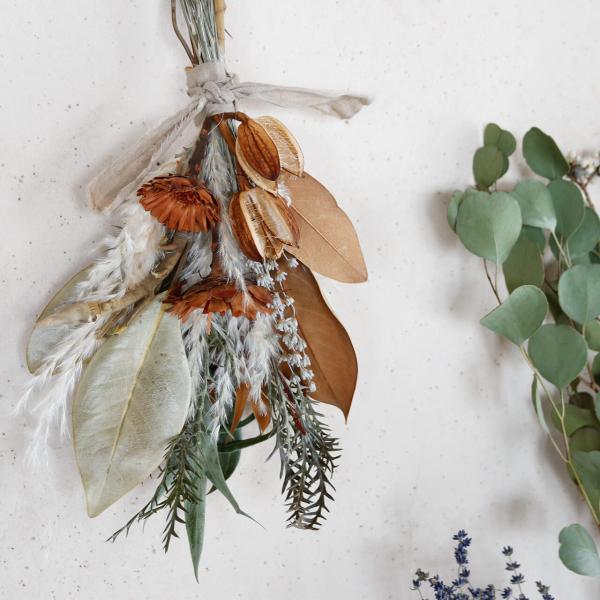 【1点もの】グリーンのナチュラルインテリアに似合う♪ ウバユリと富良野産ホワイトラベンダーのドライフ...