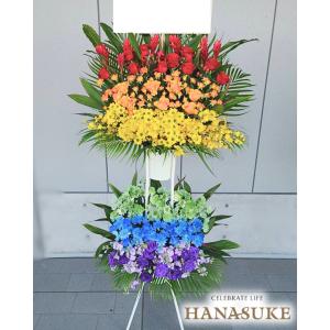 レインボーカラースタンド花 2段 50000円の詳細画像2