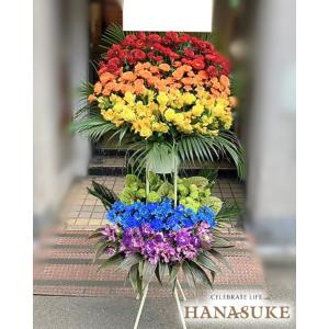レインボーカラースタンド花 2段 50000円の詳細画像3