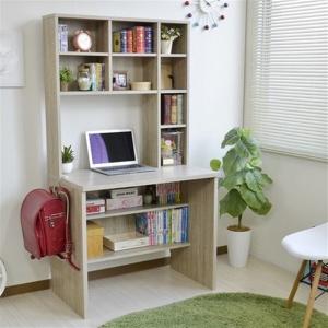 【10月上旬入荷予定】デスク 83幅 書棚付き オーク