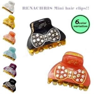 【全6色】RenaChris★スワロフスキーリボン柄のMINIバンスヘアクリップ【メール便ＯＫ】hai029｜hanatelier