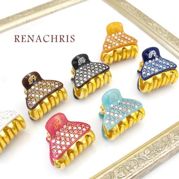 全7色 RenaChris パヴェスワロフスキーのMINIバンスヘアクリップ hai030