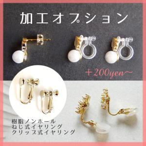 イヤリング＆ノンホール加工 200円、300円 税別 ポストピアスからイヤリングへの加工 キャンセル返品不可 par011 単独購入不可｜Hanatelier～ハナトリエ～