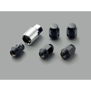 yu-king様リクエスト分モンスタRT＋RX5黒ナットセット レイズ 17HEXロックナットセット 5H M12XP1.5 ブラック/マツダ : A