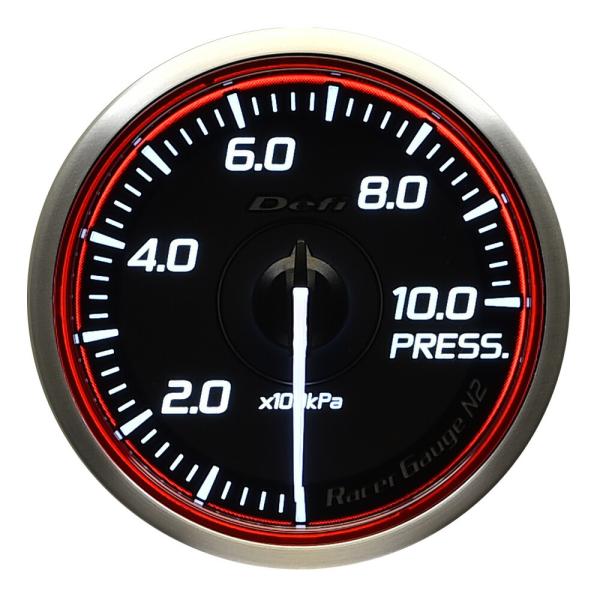 Defi(デフィ) Racer GaugeN2 φ60 圧力計 レッドモデル　品番：DF16803