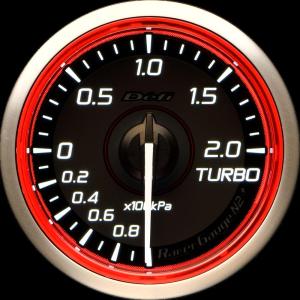 あっきー Defi（デフィ） Racer Gauge N2 ターボ計 Defi デフィ Racer Gauge N2プラス 52Φ（レッド） ターボ計（2.0