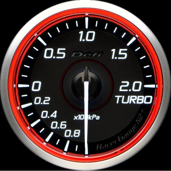 Defi(デフィ) RacerGauge N2Plus φ60 ターボ計2.0(TURBO) 【レッ...