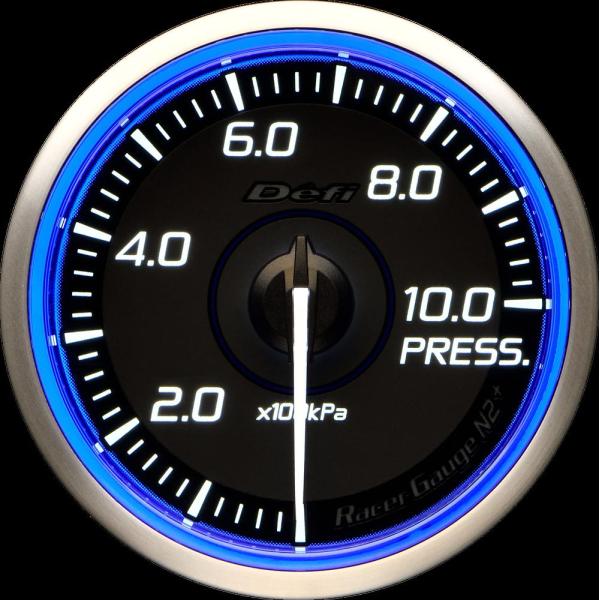 Defi(デフィ) RacerGauge N2Plus φ60 圧力計(PRESS) 【ブルーモデル...