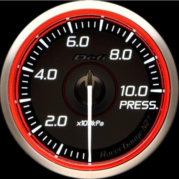 Defi(デフィ) RacerGauge N2Plus φ60 圧力計(PRESS) 【レッドモデル...