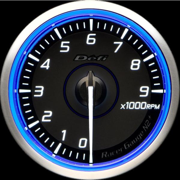 Defi(デフィ) RacerGauge N2Plus φ60 タコメーター9000rpm 【ブルー...